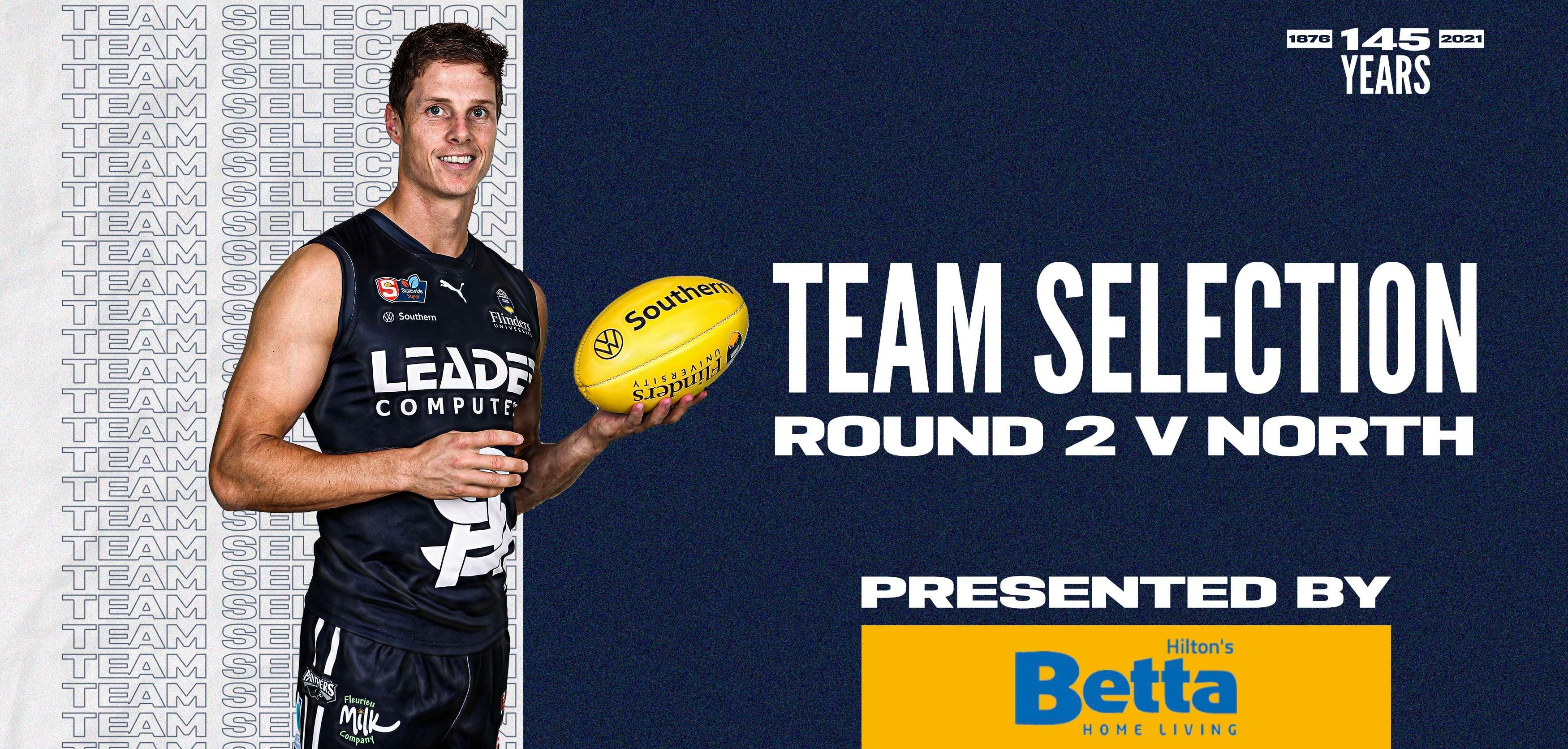 BETTA Teams Selection: Round 2 vs North Adelaide BETTA Teams Selection: Round 2 vs North Adelaide
